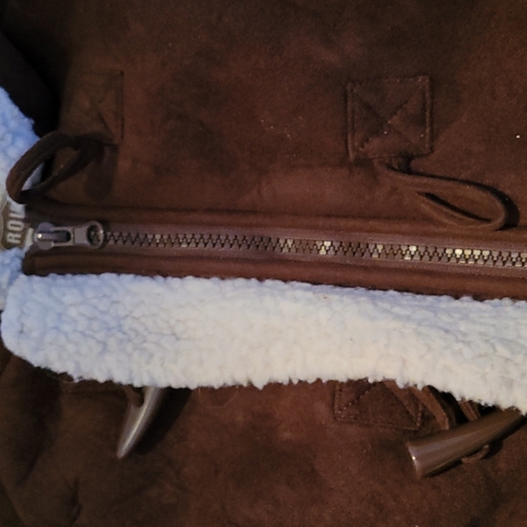 Winter suede coat size 6 - Picture 5 of 7